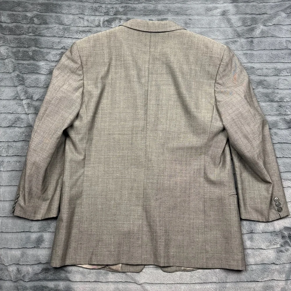 Mani by Giorgio Armani Blazer Mens 44R Pure Virgin Wool Grey Brown Italy